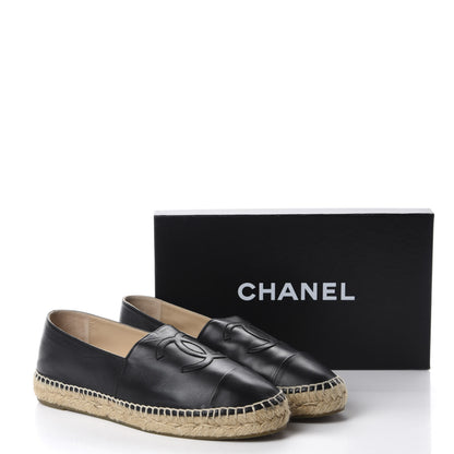 Chanel Lambskin CC Espadrilles 40 Black 13 of 13