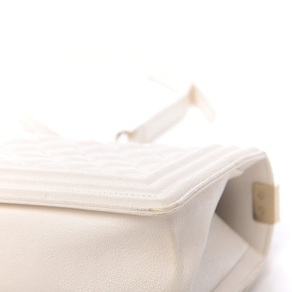 Chanel Caviar Quilted Medium Boy Flap Ivory 17 of 17