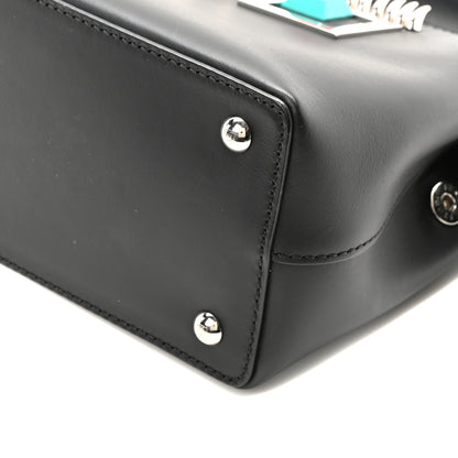 Fendi Vitello Baltico Hypnoteyes Studded Small Dotcom Click Chain Satchel Black 10 of 10
