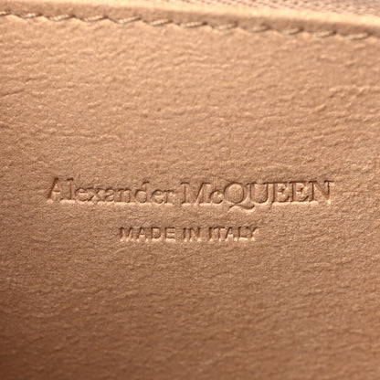 Alexander McQueen Calfskin Crocodile Embossed Knuckle Flat Clutch Black 6 of 9