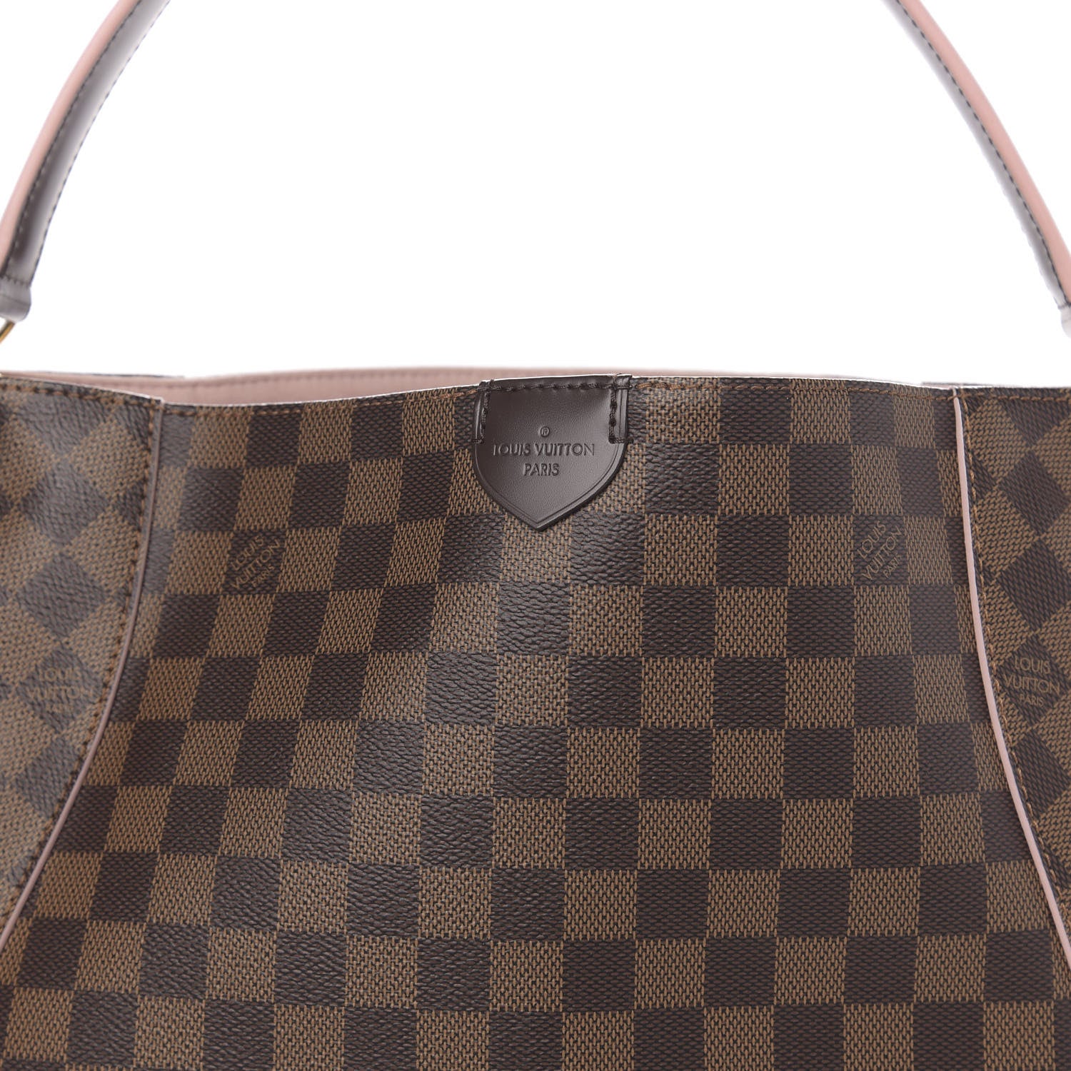 Louis Vuitton Damier Ebene Caissa Hobo Rose Ballerine 9 of 9