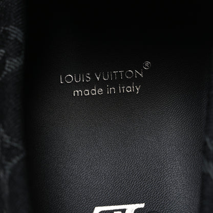 Louis Vuitton Monogram Denim Mens LV Driver Moccasin Loafers 8.5 Black 8 of 10