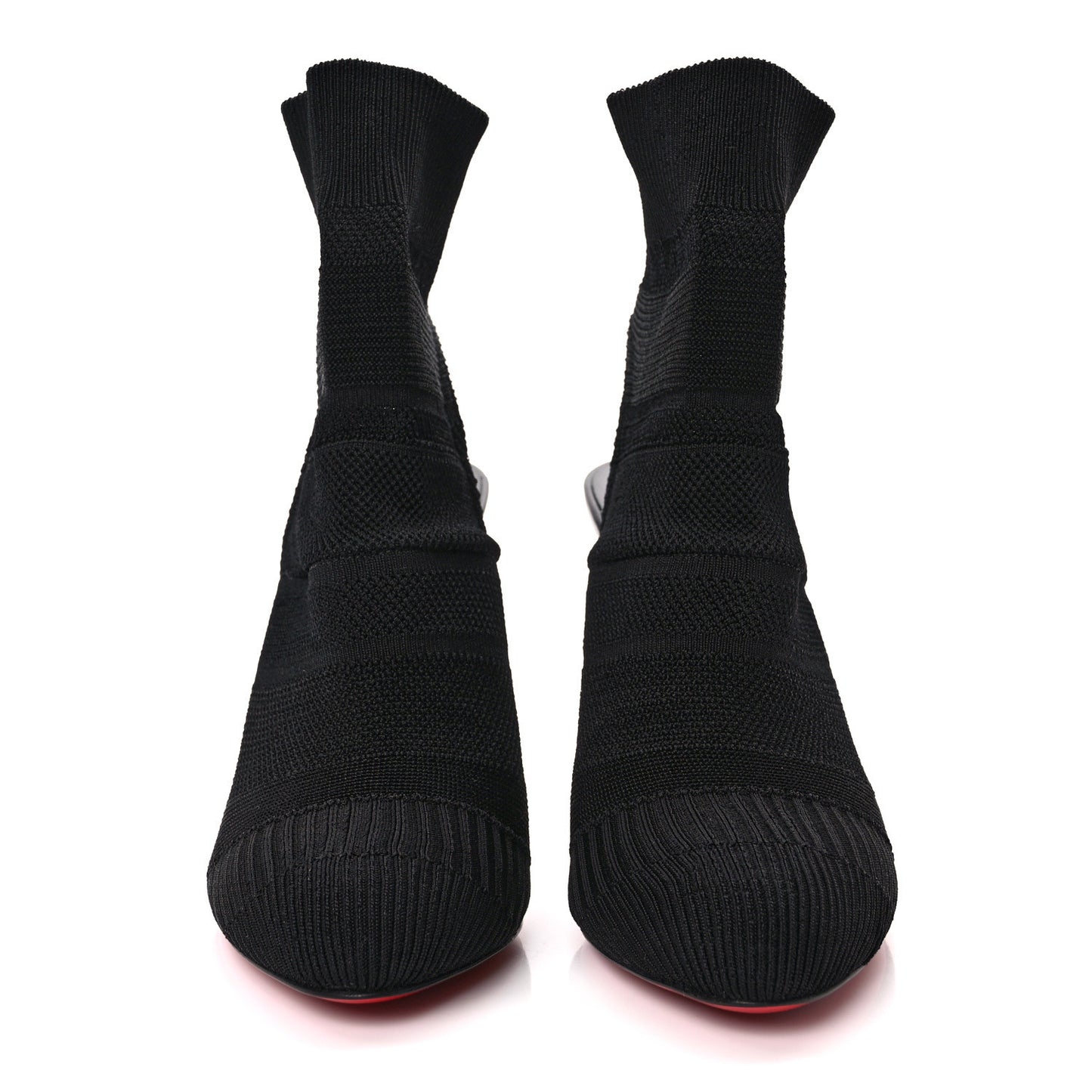 Shiny Nappa Maille Tricot Noemi 100 Ankle Boots 37.5 Black