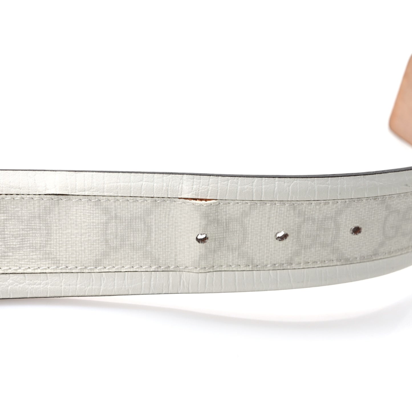 GG Plus Monogram Calfskin Interlocking G 40mm Belt 105/42 White