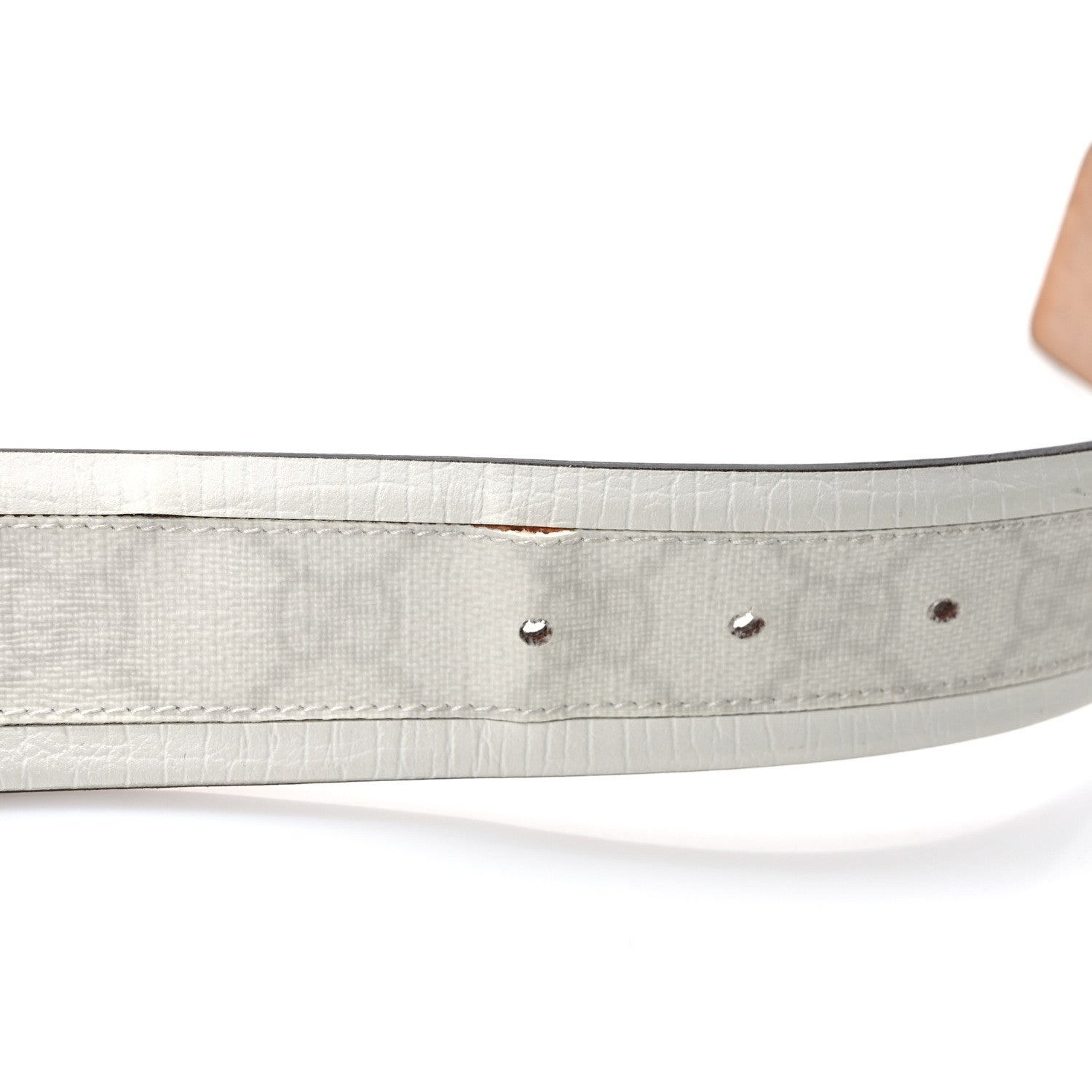 Gucci GG Plus Monogram Calfskin Interlocking G 40mm Belt 105/42 White 5 of 5