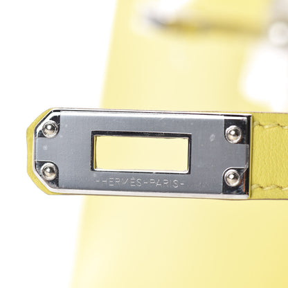 Hermes Swift Kelly Pochette Clutch Lime 13 of 19