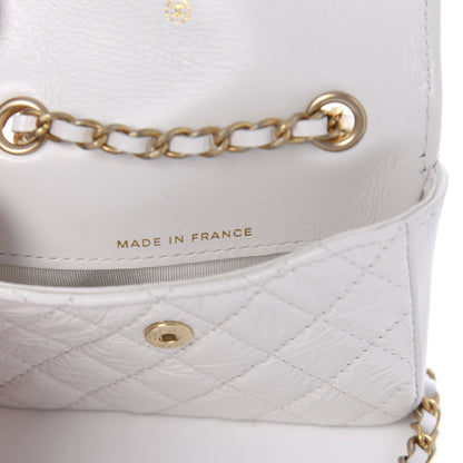 Chanel Shiny Aged Calfskin Quilted Waist Belt Bag White 9 of 11