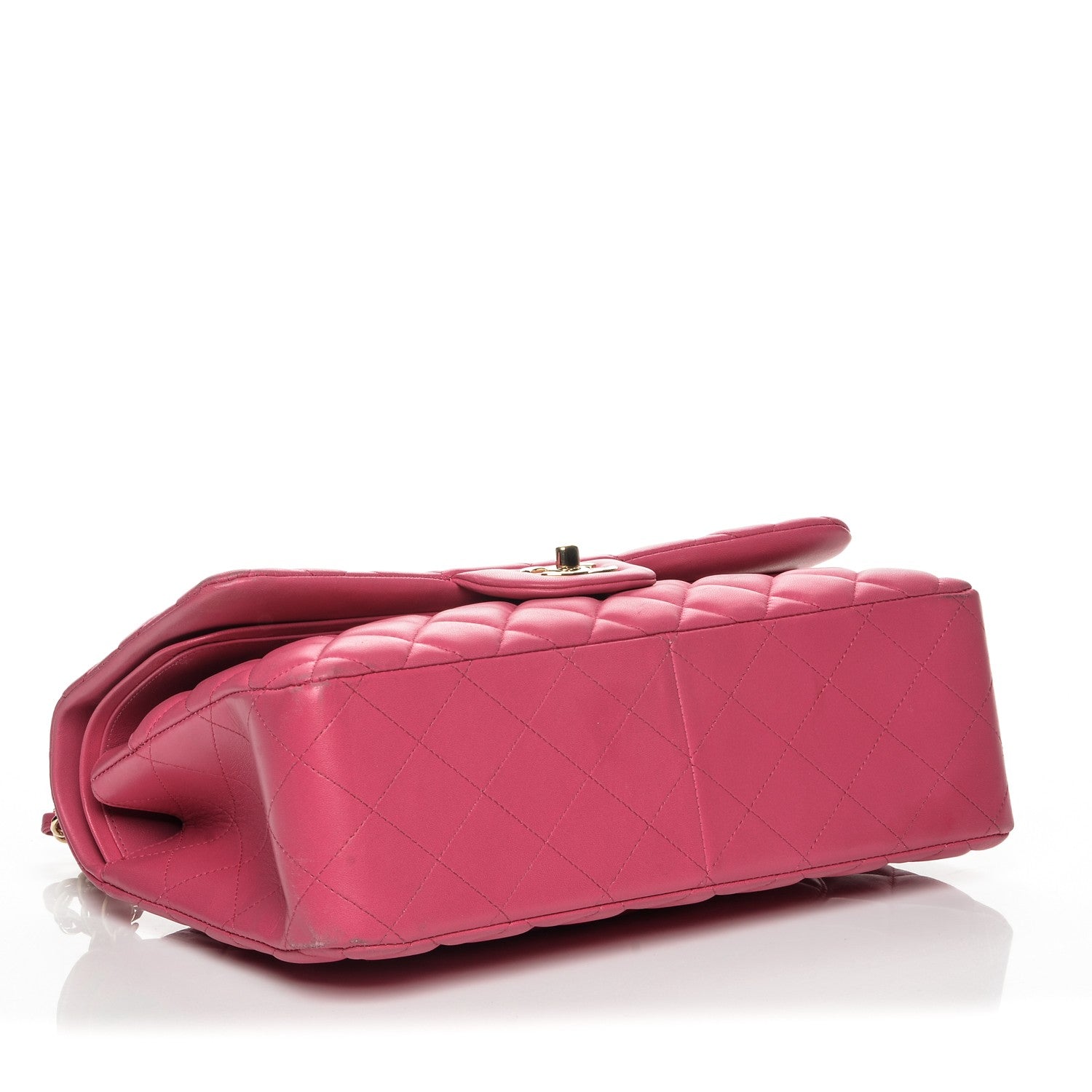 Chanel Lambskin Quilted Jumbo Double Flap Fuchsia 4 of 7