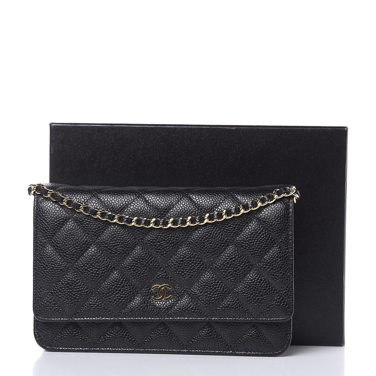 Chanel Caviar Quilted Wallet On Chain WOC Black 13 of 13