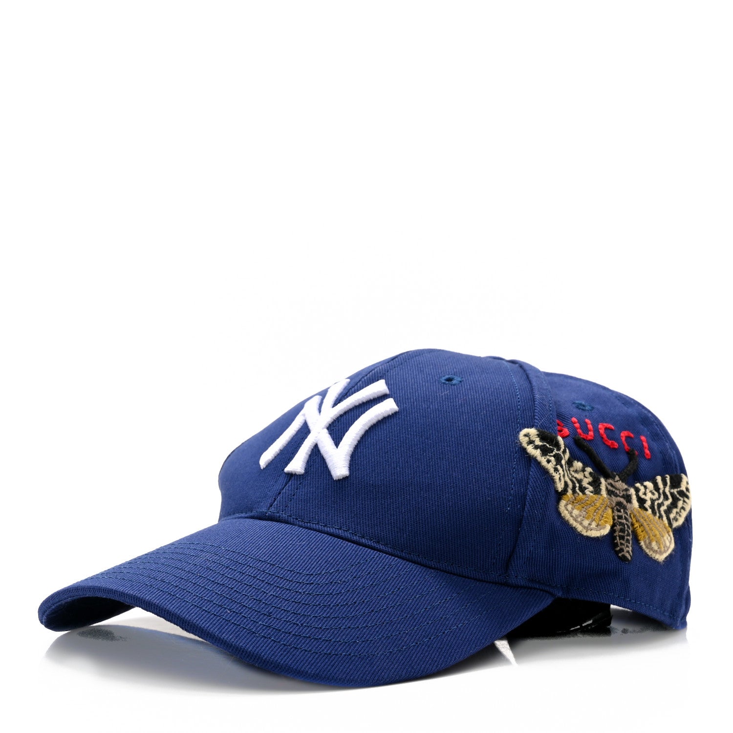 Gucci X MLB Cotton NY Yankees Baseball Hat 57-61 Blue 1 of 10