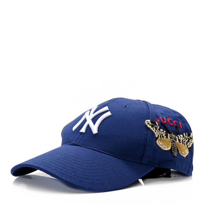 Gucci X MLB Cotton NY Yankees Baseball Hat 57-61 Blue 1 of 10