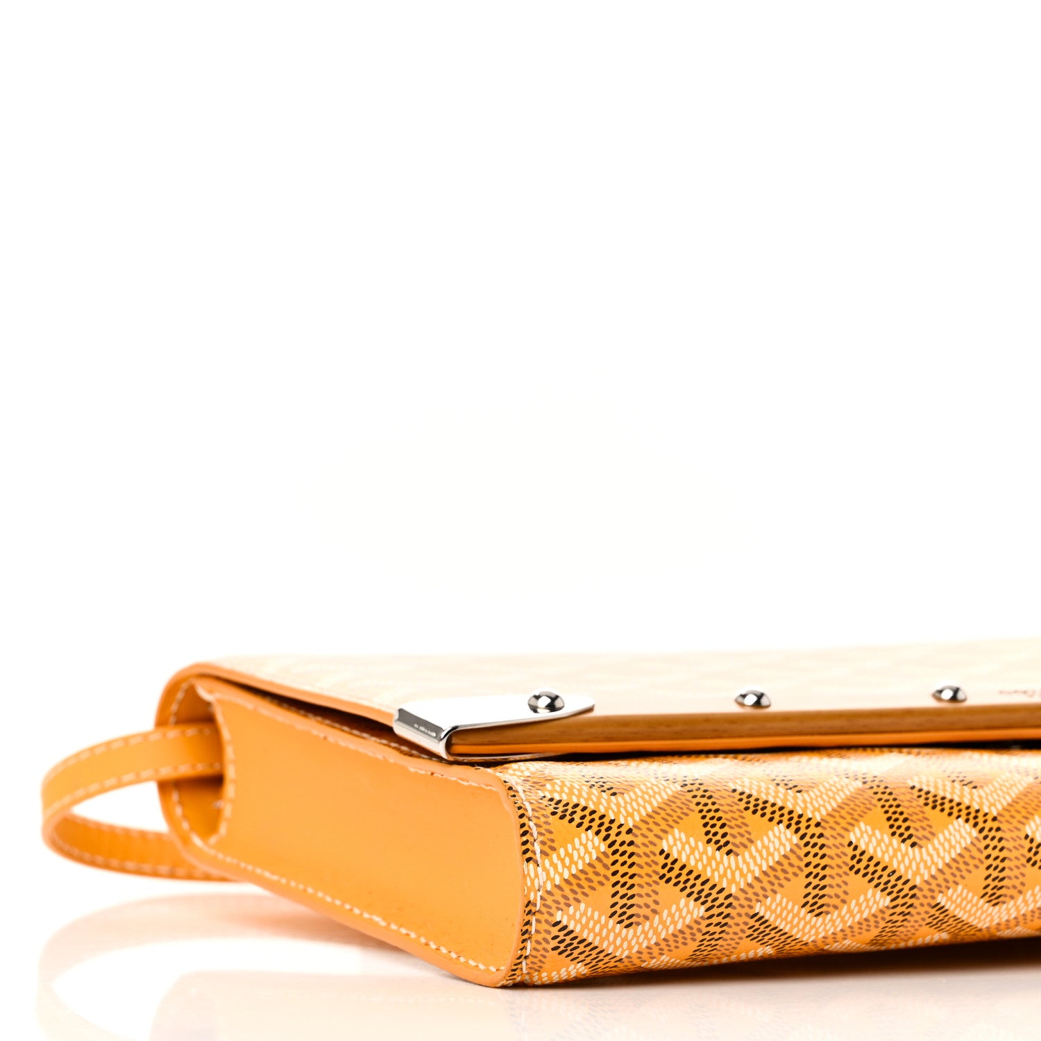 Goyard Goyardine Monte Carlo Bois Clutch With Strap Yellow 9 of 11