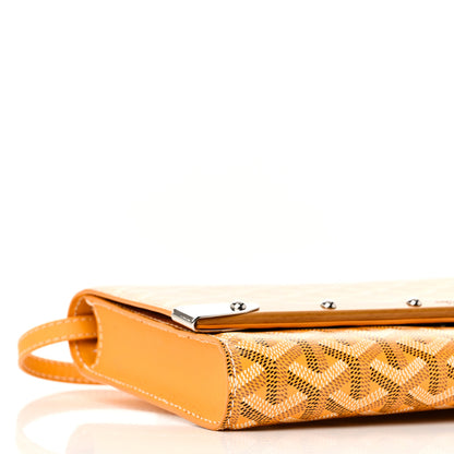 Goyard Goyardine Monte Carlo Bois Clutch With Strap Yellow 9 of 11