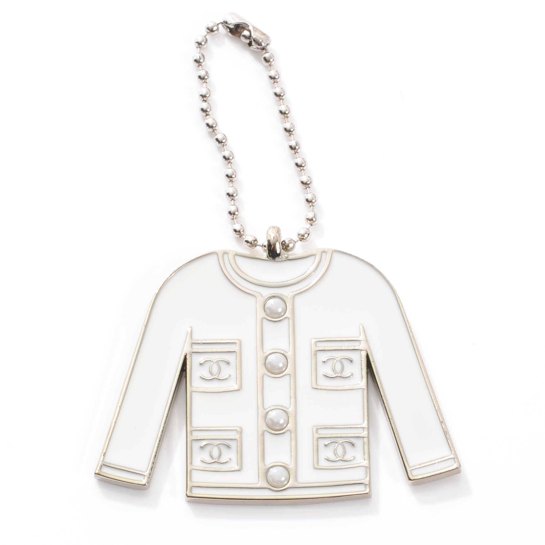 Chanel Pearl Enamel Blazer Jacket Charm 1 of 5