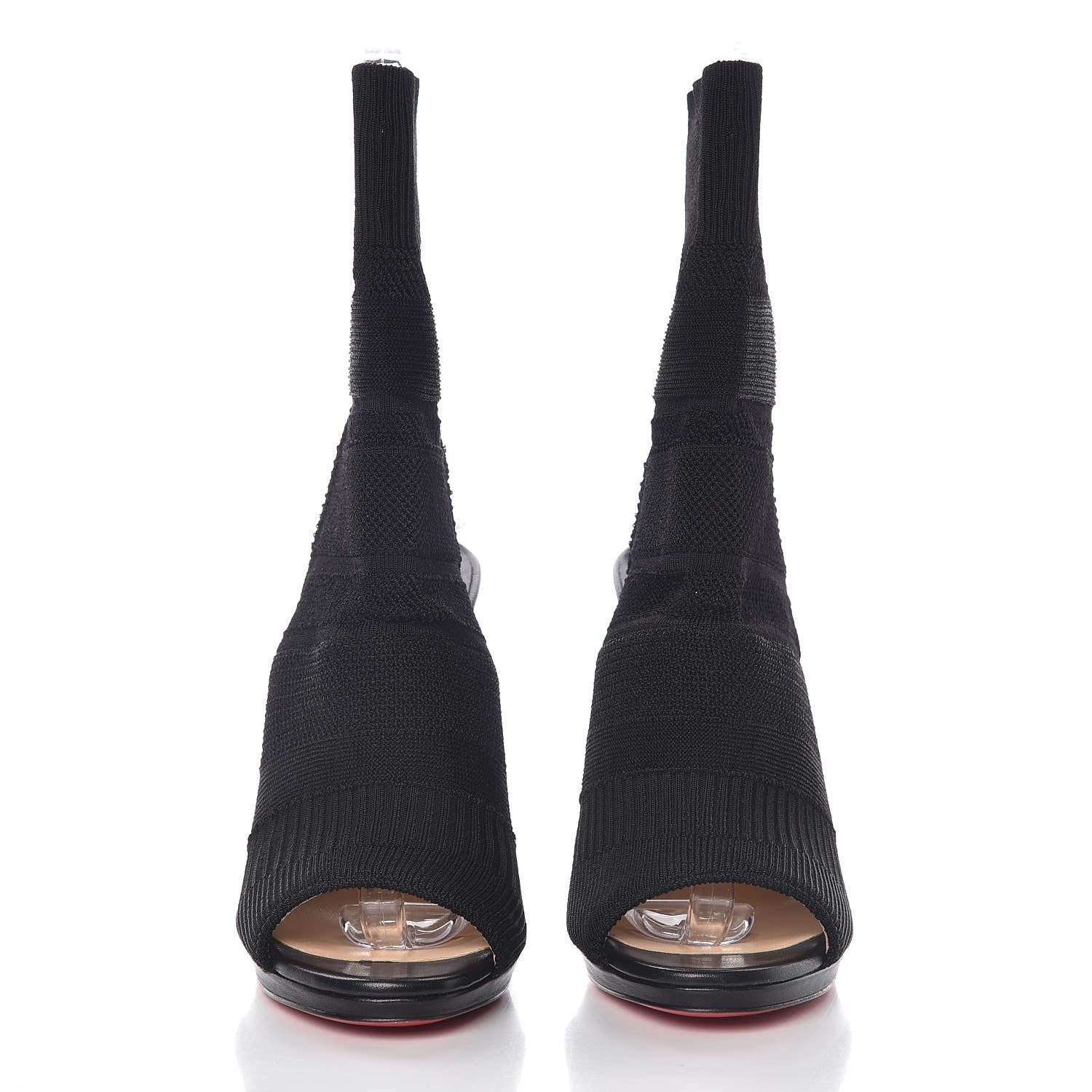 Christian Louboutin Maille Tricot Nappa Cheminene 120 Sock Ankle Boots 37 Black 2 of 8