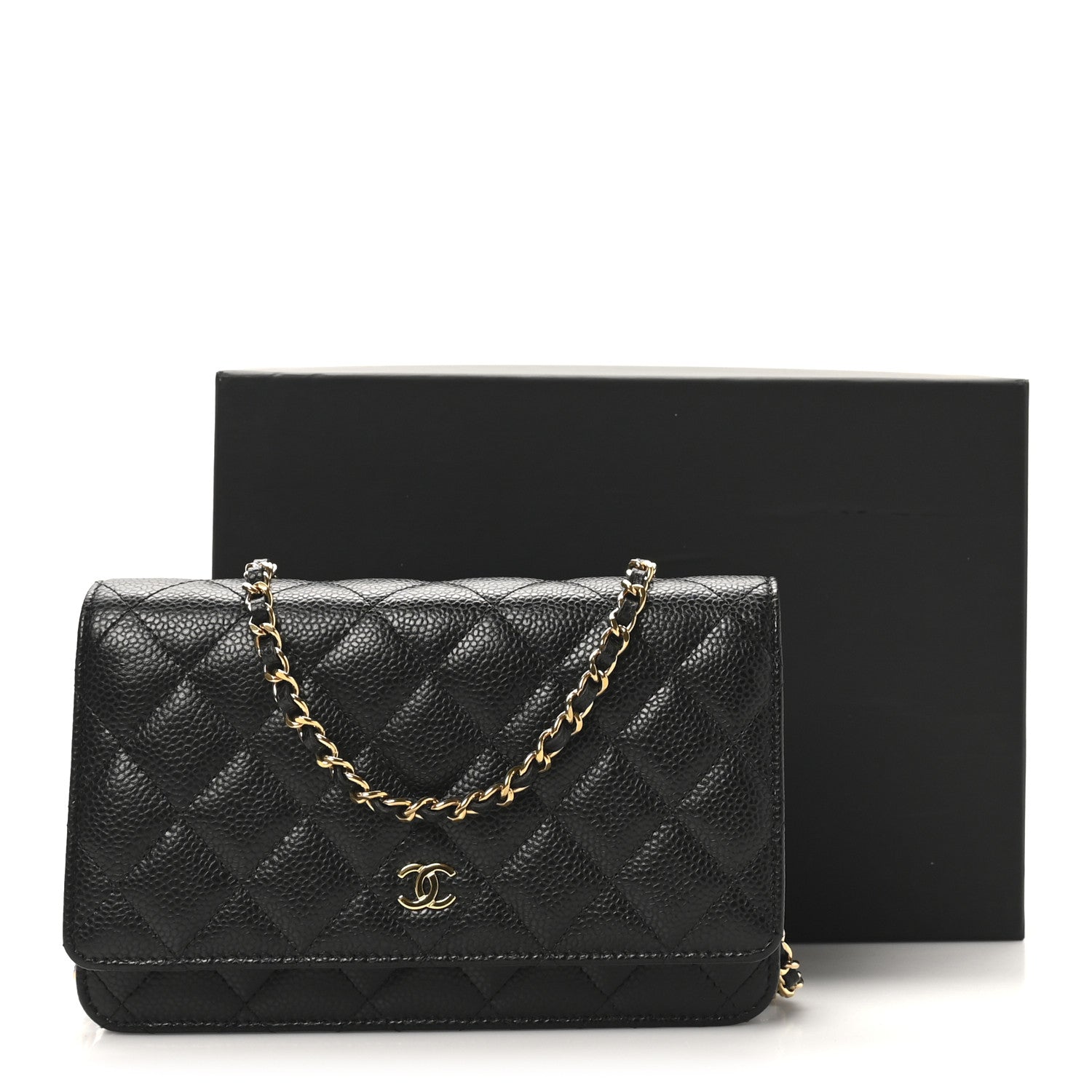 Chanel Caviar Quilted Wallet on Chain WOC Black 12 of 12