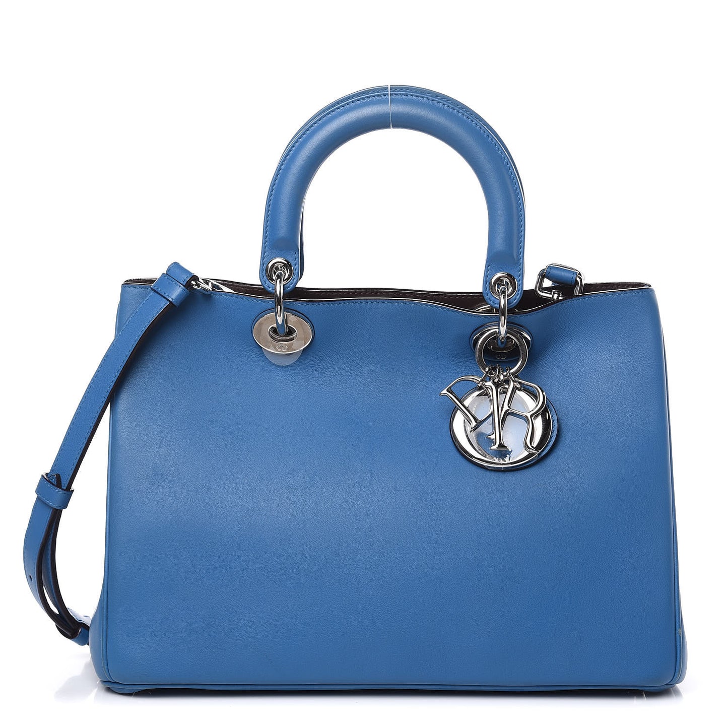 Smooth Calfskin Medium Diorissimo Tote Blue