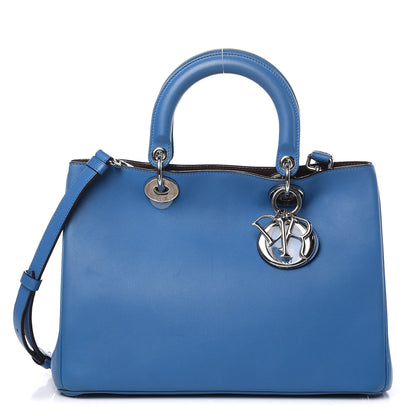 Christian Dior Smooth Calfskin Medium Diorissimo Tote Blue 1 of 13