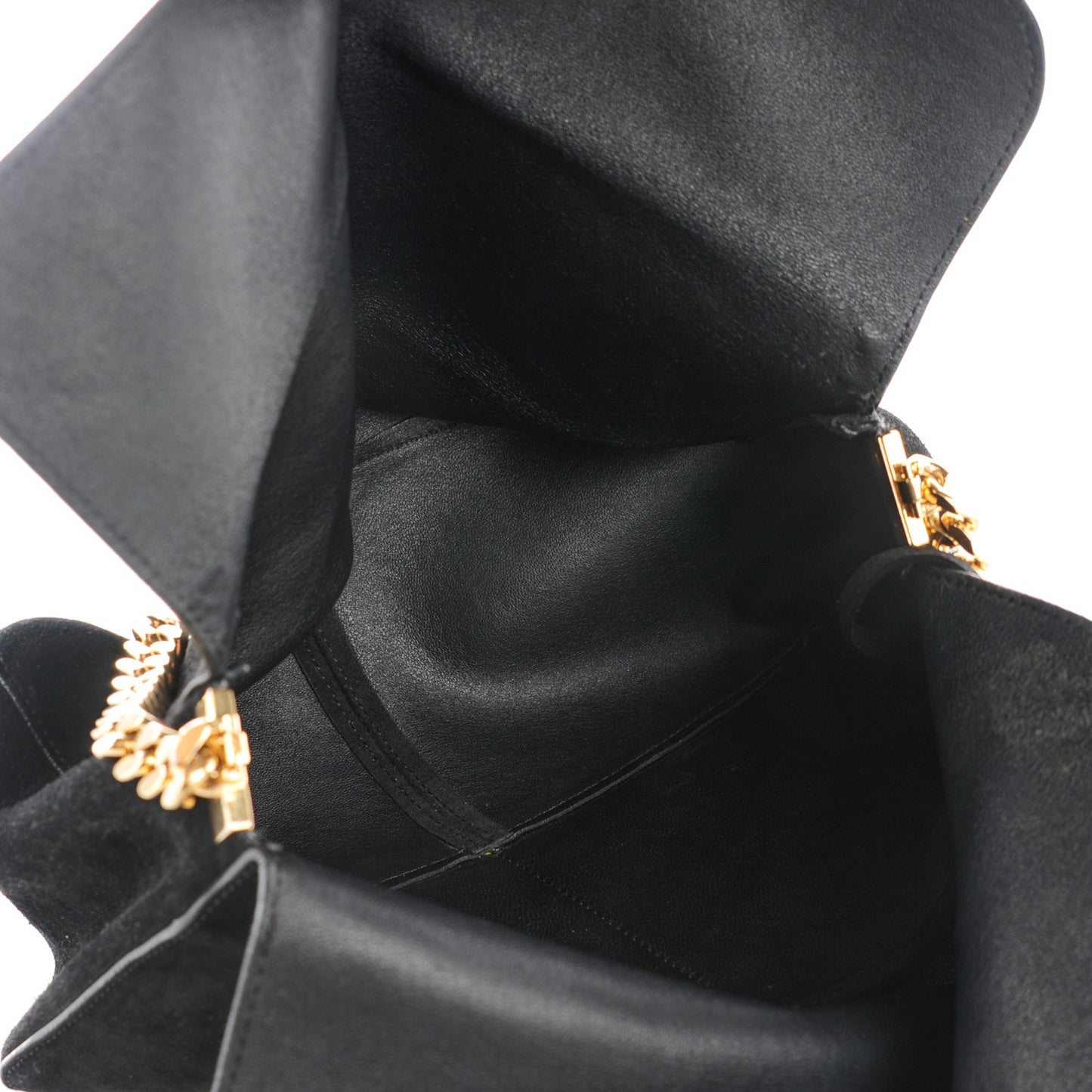 Suede Small Gourmette Shoulder Bag Black