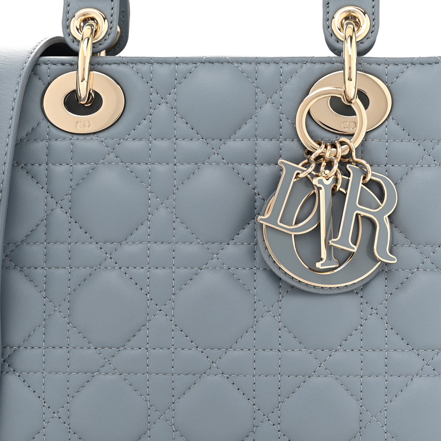 Christian Dior Lambskin Cannage Small My ABCDior Lady Dior Cloud Blue 8 of 10