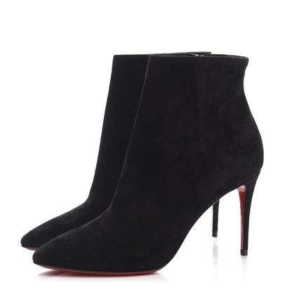 Christian Louboutin Veau Velours Eloise Booty 85 Ankle Boots 38 Black 3 of 10