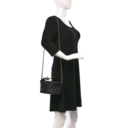 Chanel Lambskin Quilted Small Perfect Meeting Hobo Black 2 of 13