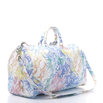 Louis Vuitton Monogram Pastel Colors Keepall Bandouliere 50 Multicolor 2 of 10