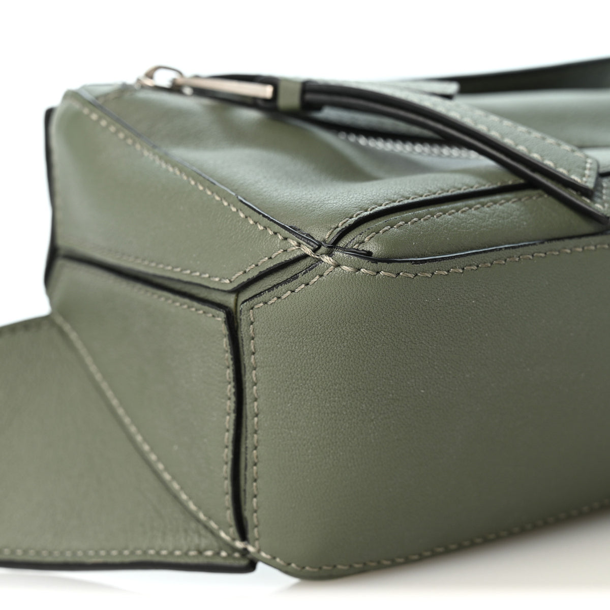 Calfskin Mini Puzzle Bumbag Dark Sage