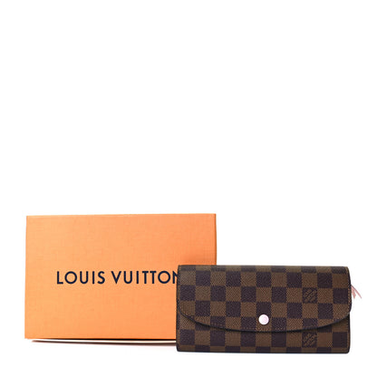 Louis Vuitton Damier Ebene Emilie Wallet Rose Ballerine 8 of 8