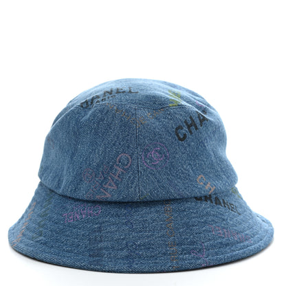 Chanel Denim Mood Cloche Bucket Hat S Blue 6 of 8