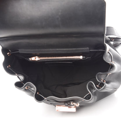 Alexander Wang Pebbled Calfskin Prisma Skeletal Backpack Black Rose Gold Hardware 5 of 14