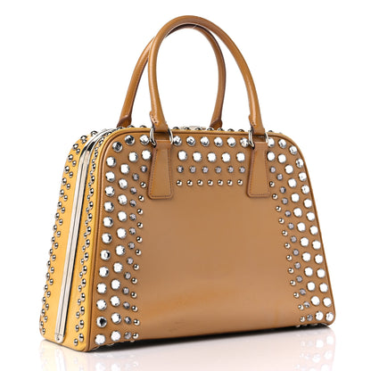 Prada Saffiano Vernice Crystal Bag Cammeo 3 of 16