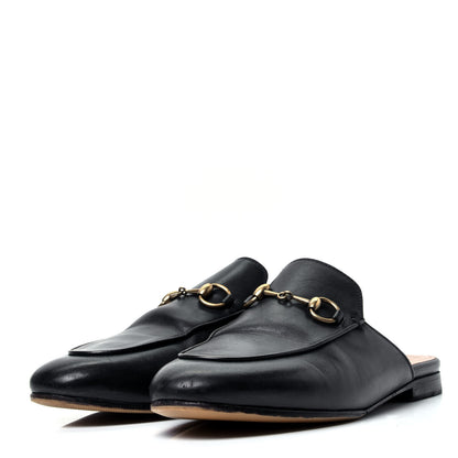 Gucci Calfskin Womens Princetown Slippers 37.5 Black 4 of 11