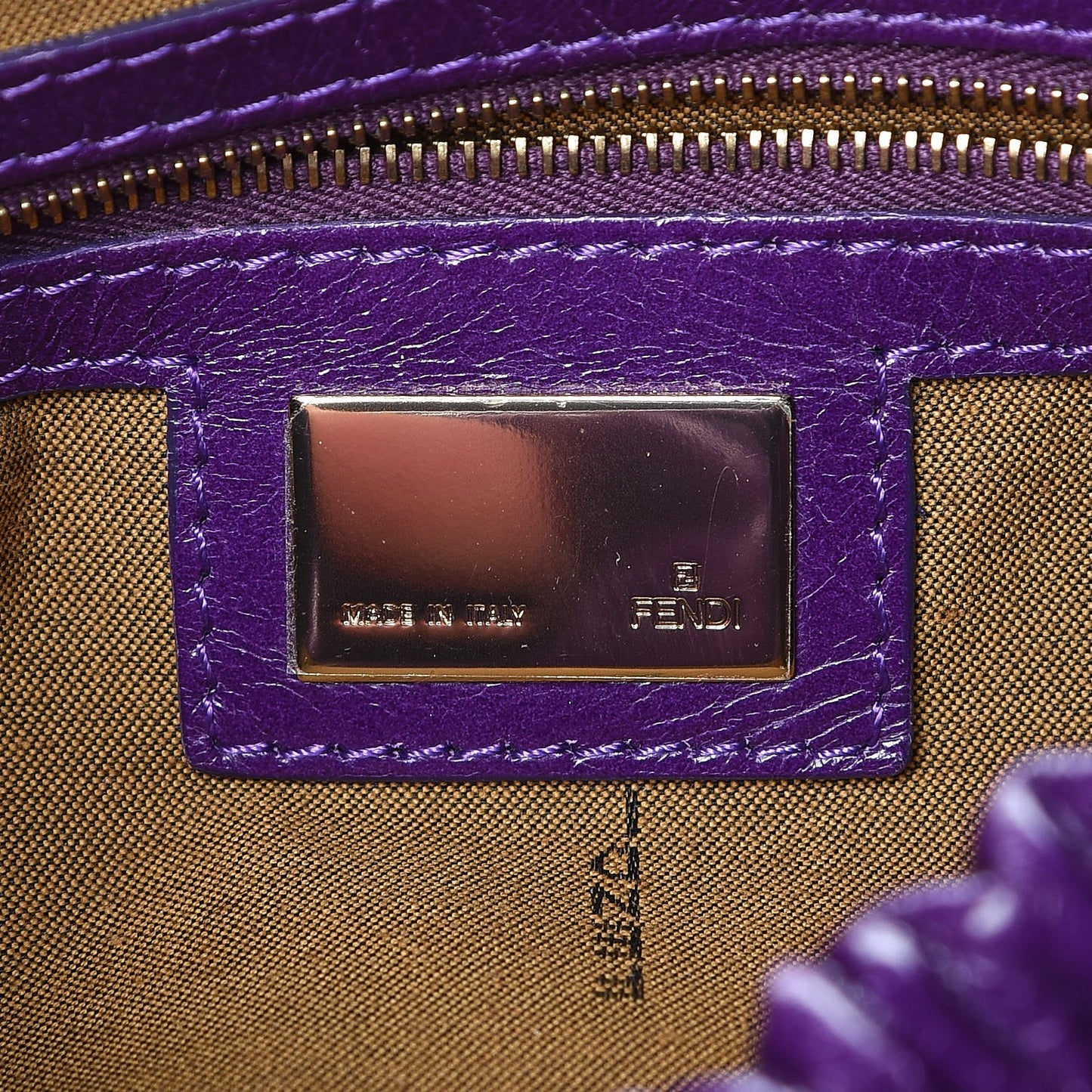 Lambskin Crocodile Embossed Medium Magic Bag Viola
