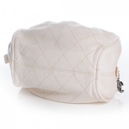 Chanel Calfskin Round Bowling Bag White 4 of 7