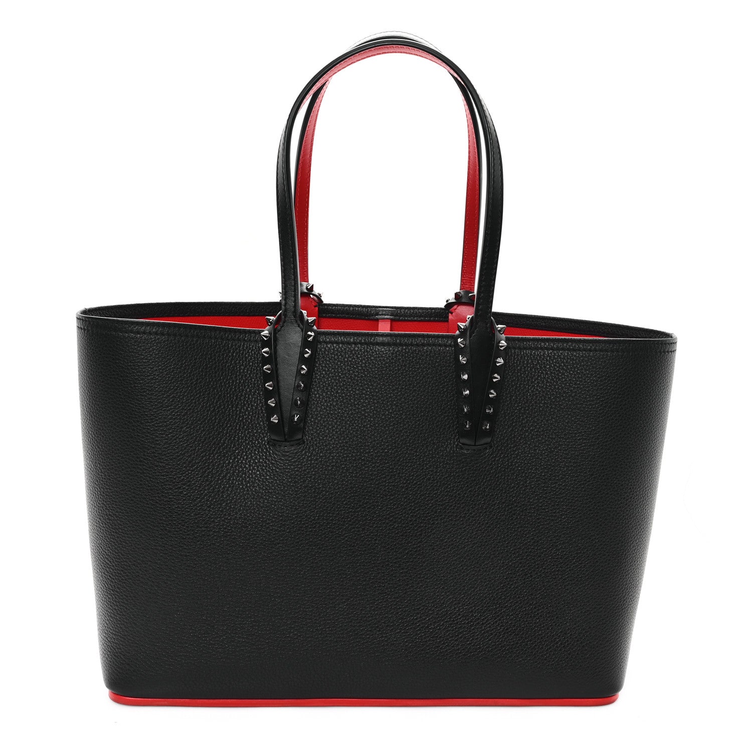 Christian Louboutin Calfskin Empire Spikes Small East West Cabata Tote Black 1 of 12