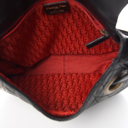 Christian Dior Lambskin Cannage Flap Bag Black 5 of 12
