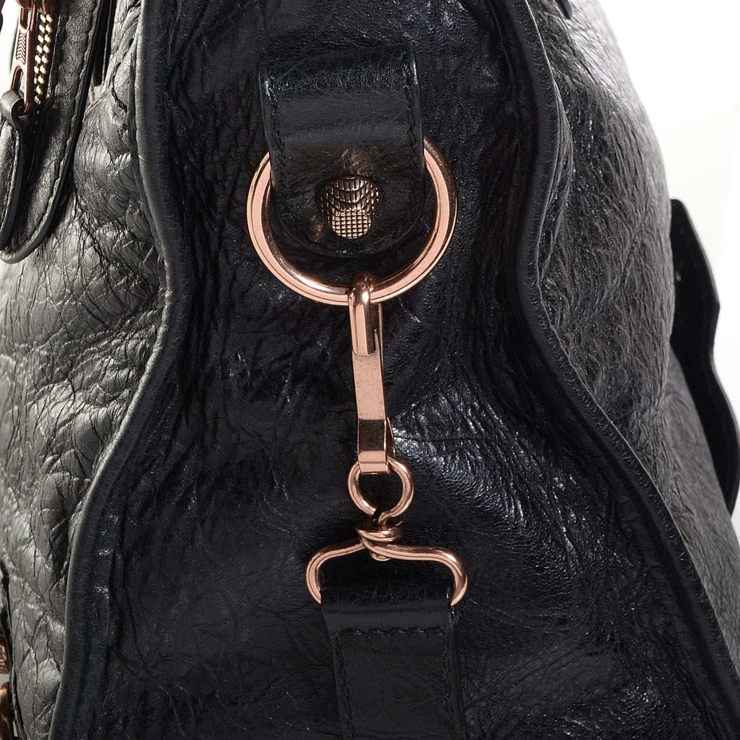 Agneau Giant 12 Rose Gold Hardware City Black
