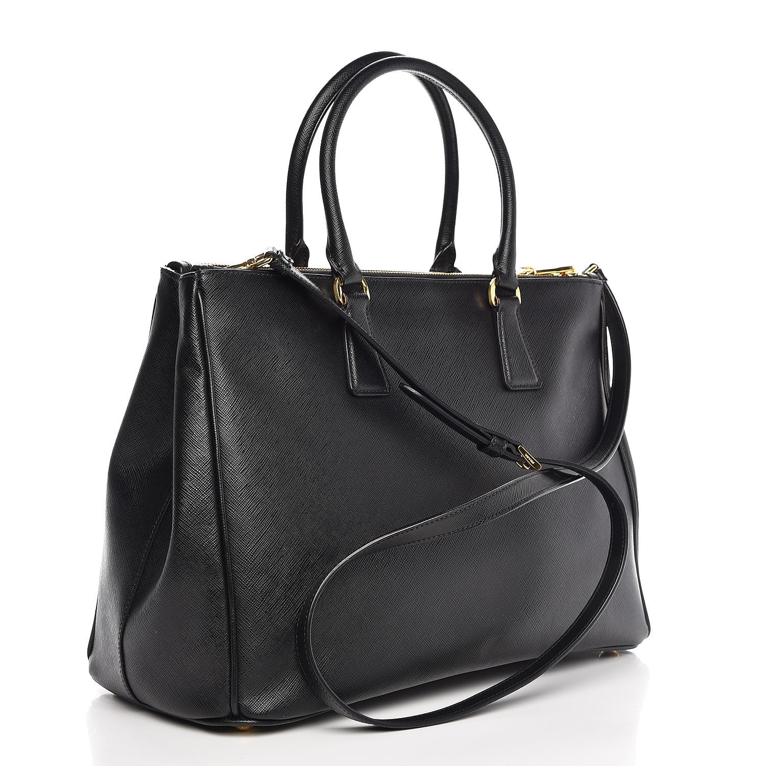Prada Saffiano Large Galleria Double Zip Tote Black 4 of 9