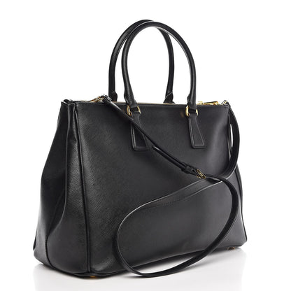 Prada Saffiano Large Galleria Double Zip Tote Black 4 of 9
