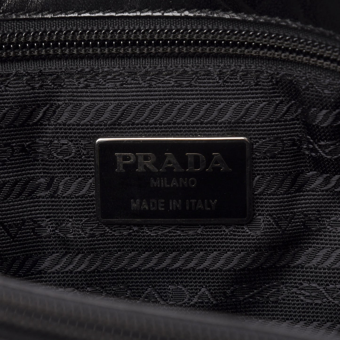 Nappa Chain Tote Black