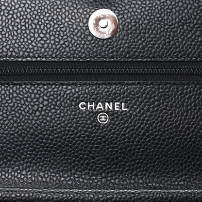 Chanel Caviar Quilted Wallet on Chain WOC Black 6 of 10