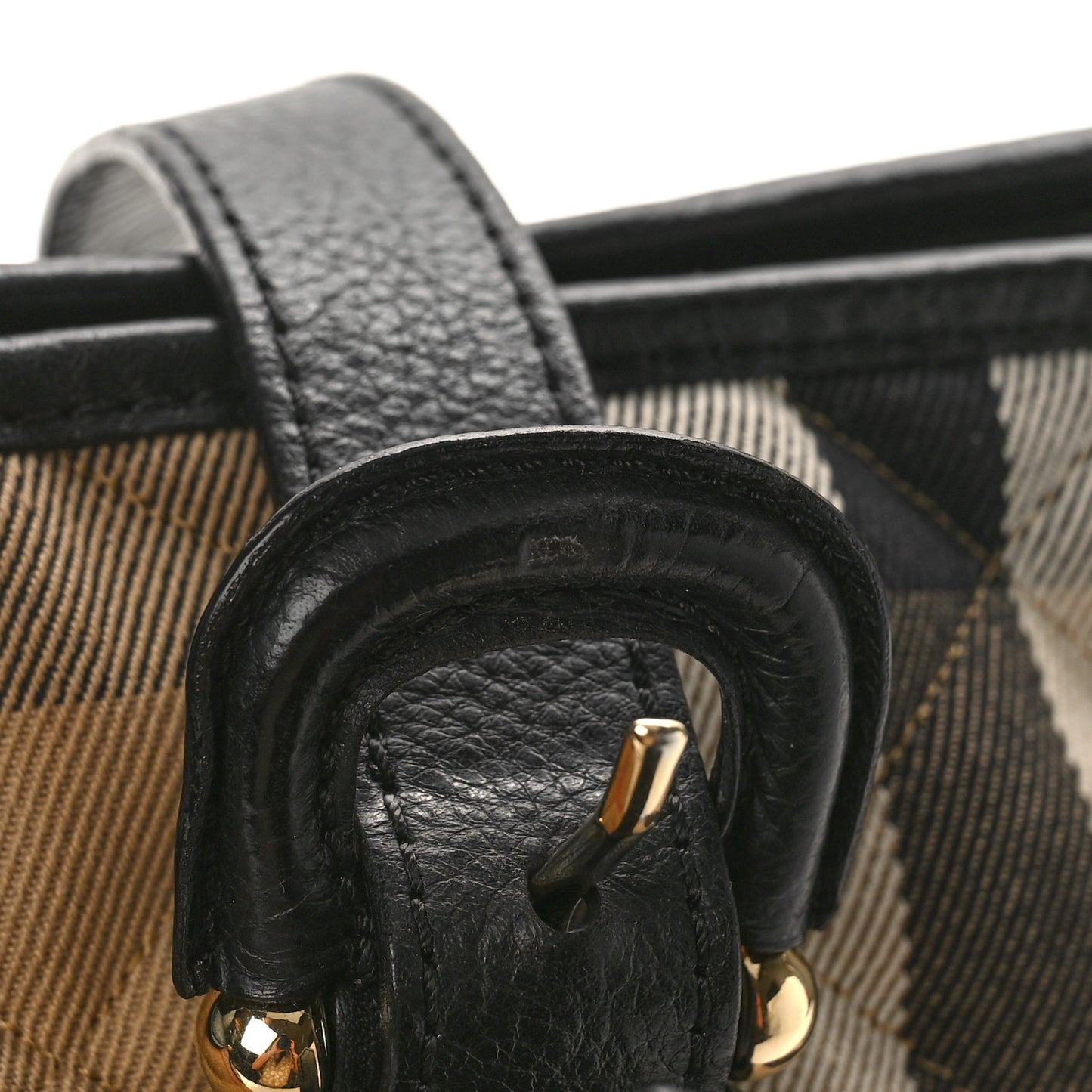 House Check Quilted Tote Brown