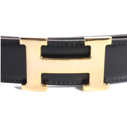 Hermes Box Clemence Reversible 32mm H Belt 100 Black 3 of 6