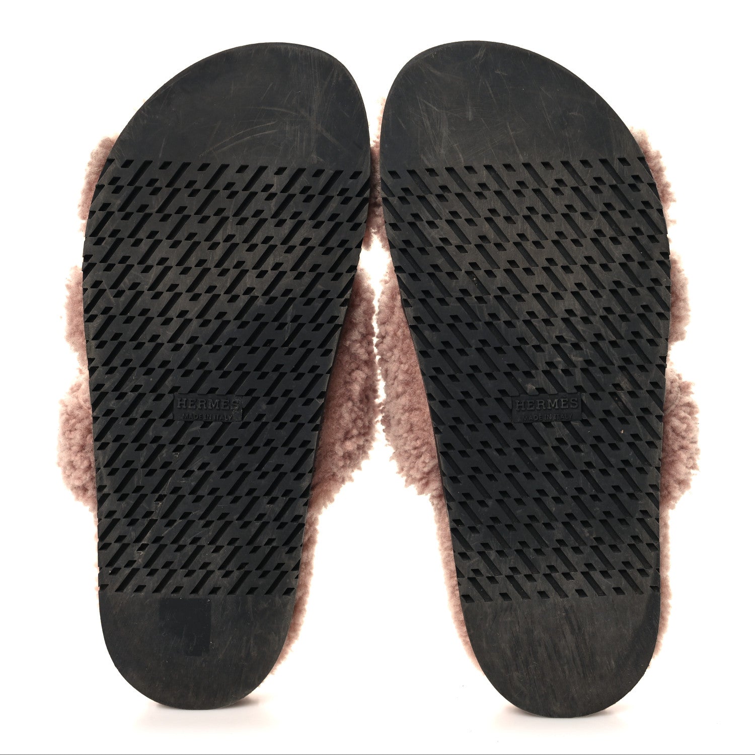 Hermes Woolskin Womens Chypre Sandals 40 Bois De Santal 6 of 9
