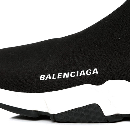 Balenciaga Neoprene Knit Womens Speed Sneakers 39 Black White 5 of 5