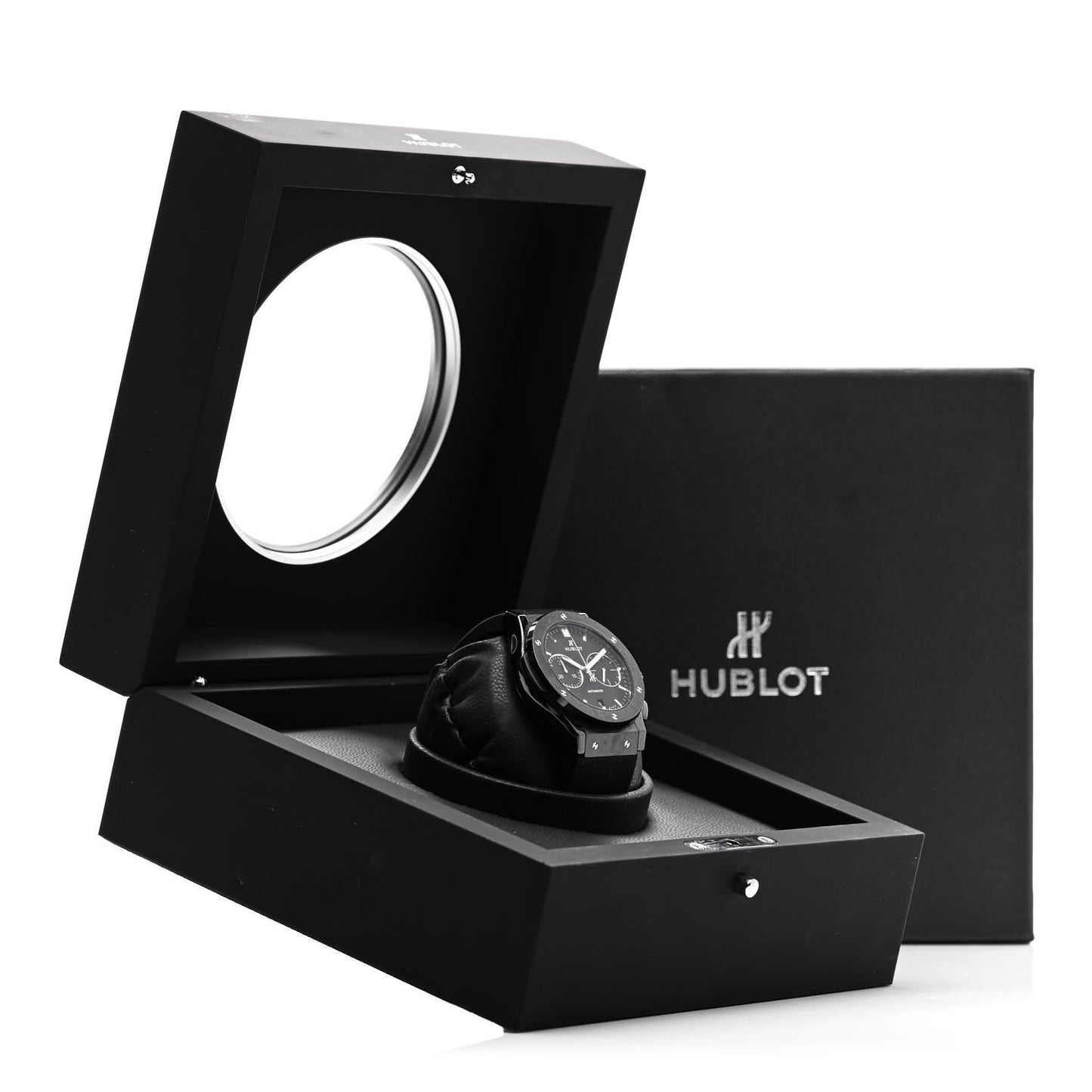 Ceramic Rubber 45mm Classic Fusion Chronograph Automatic Watch Black 521.CM.1171.RX