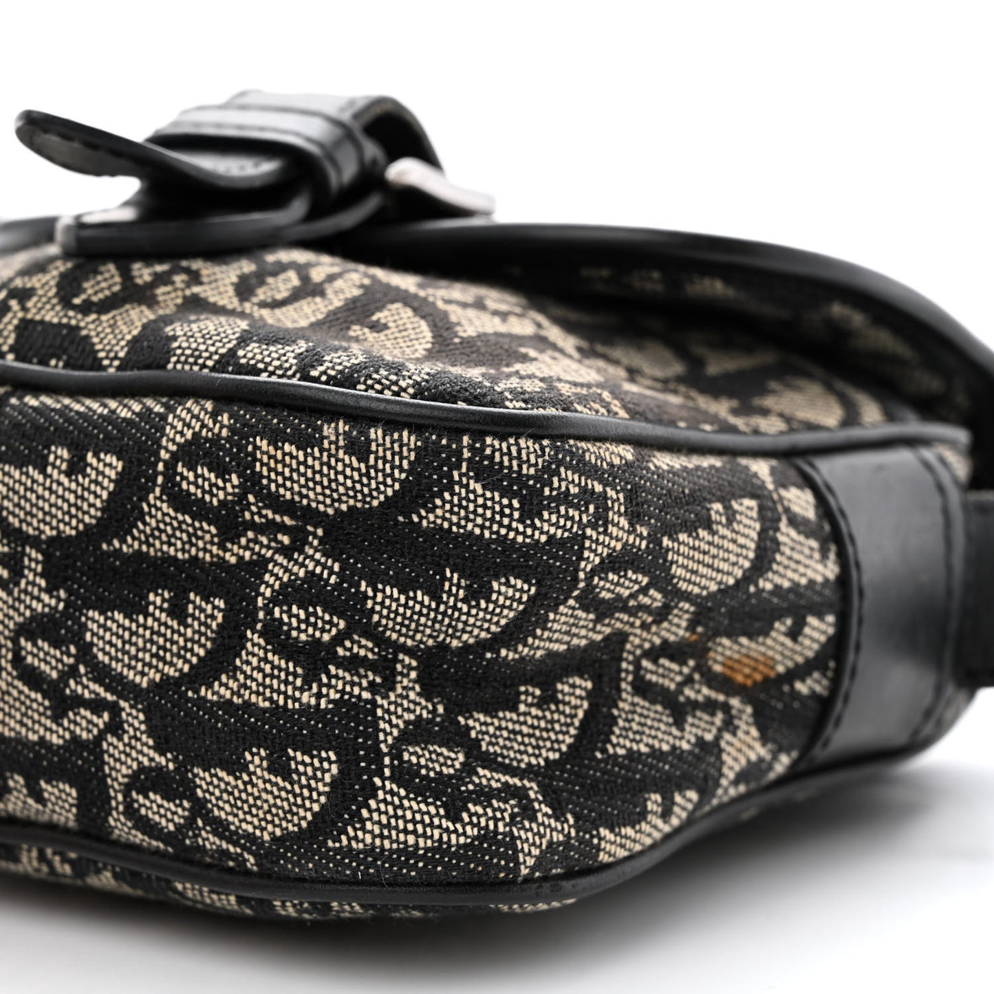 Monogram Buckle Messenger Bag Black