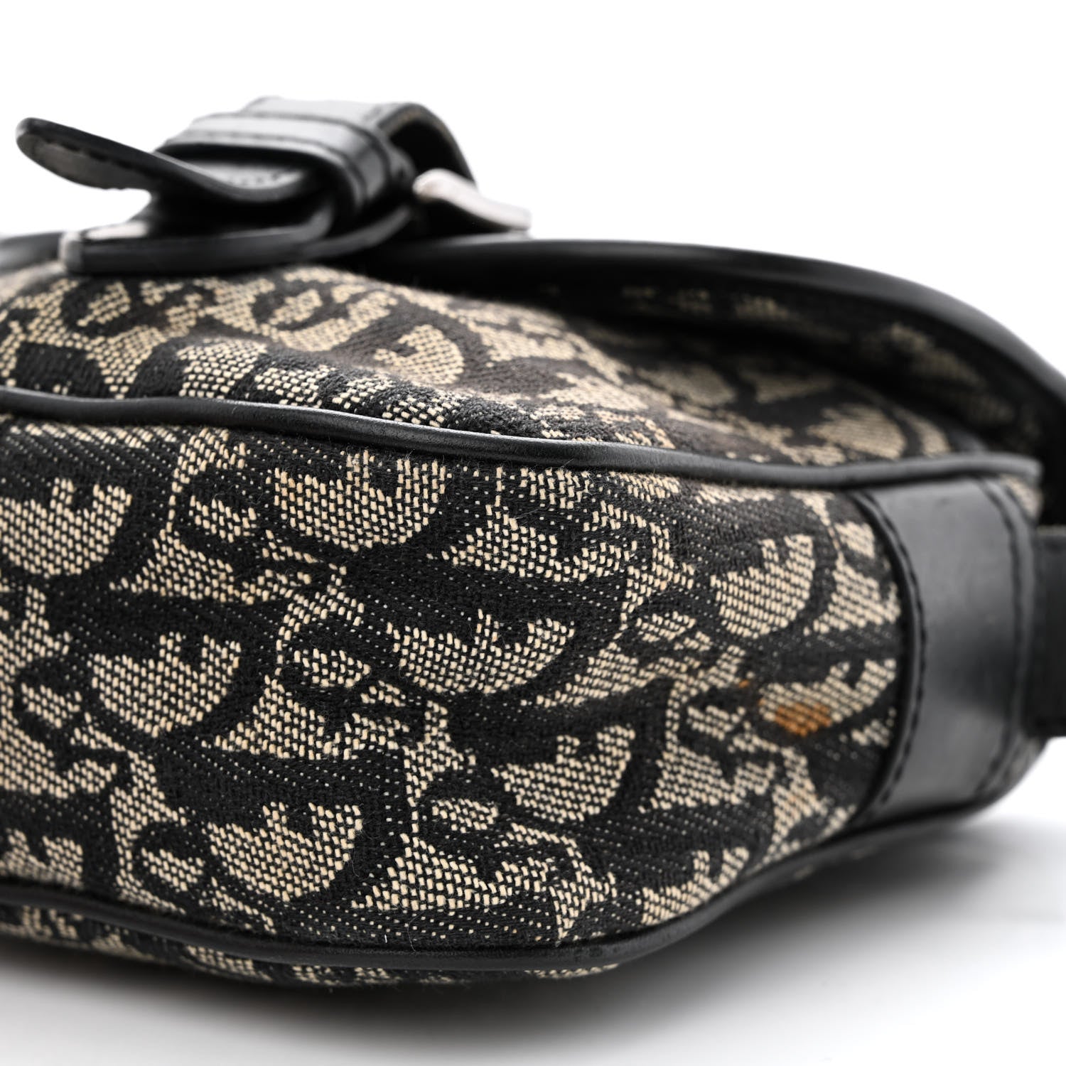 Christian Dior Monogram Buckle Messenger Bag Black 10 of 14