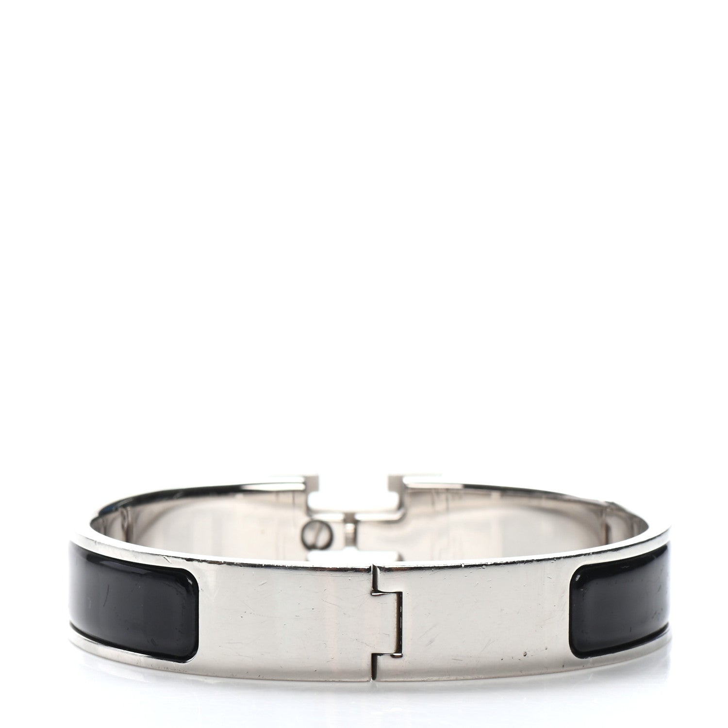 Hermes Enamel Narrow Clic Clac H Bracelet PM Black 3 of 4